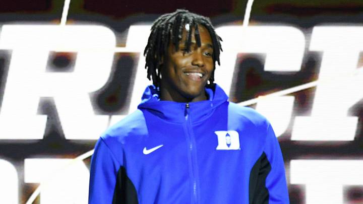 Oct 3, 2026; Durham, NC, USA; Duke Blue Devils center Patrick Ngongba II (21) during the Countdown to Craziness at Cameron Indoor Stadium. Mandatory Credit: Zachary Taft-Imagn Images Oct 3, 2026; Durham, NC, USA; Duke Blue Devils center Patrick Ngongba II (21) during the Countdown to Craziness at Cameron Indoor Stadium. Mandatory Credit: Zachary Taft-Imagn Images