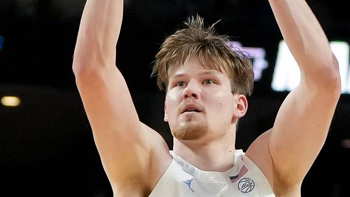 Mar 19, 2026; Greenville, SC, USA; North Carolina Tar Heels center Henri Veesaar (13) shoots the ball against the VCU Rams in the second half of a first round game of the men's 2026 NCAA Tournament at Bon Secours Wellness Arena. Mandatory Credit: Bob Donnan-Imagn Images Mar 19, 2026; Greenville, SC, USA; North Carolina Tar Heels center Henri Veesaar (13) shoots the ball against the VCU Rams in the second half of a first round game of the men's 2026 NCAA Tournament at Bon Secours Wellness Arena. Mandatory Credit: Bob Donnan-Imagn Images
