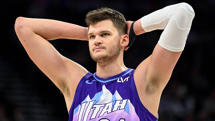 Walker Kessler #24 reacts to a play during the second half of a game against the Philadelphia 76ers. (Photo by Alex Goodlett/Getty Images). Walker Kessler #24 reacts to a play during the second half of a game against the Philadelphia 76ers. (Photo by Alex Goodlett/Getty Images).