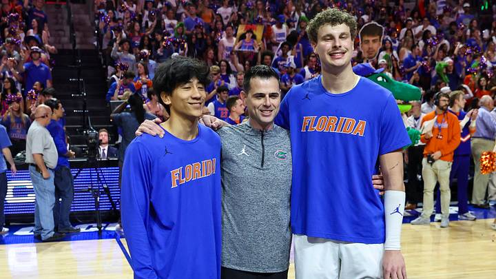 Former Florida Gators guard Xaivian Lee (1) and center Micah Handlogten (3) are each pursuing a fifth year of eligibility.