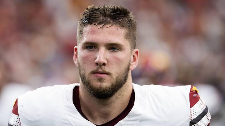 Washington Commanders tight end Ben Sinnott Washington Commanders tight end Ben Sinnott
