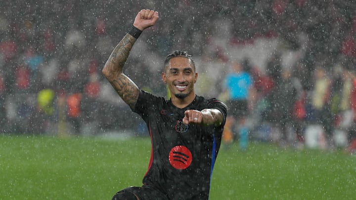 Raphinha scored a brace in Barcelona's thrilling win over Benfica during the Champions League league phase.