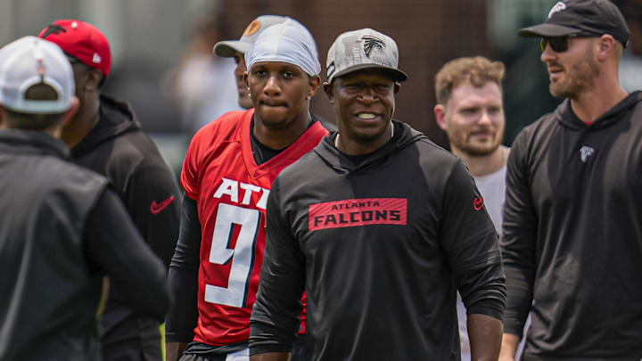 Just a year later, Atlanta Falcons head coach Raheem Morris's team looks a lot different... just not according to the outside world.