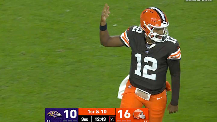 Browns quarterback Shedeur Sanders made his NFL debut on Sunday against the Ravens after Dillon Gabriel sustained an injury.