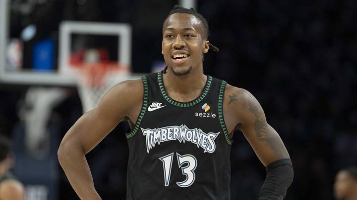 May 8, 2026; Minneapolis, Minnesota, USA; Minnesota Timberwolves guard Ayo Dosunmu (13) against the San Antonio Spurs in the first half during game three of the second round of the 2026 NBA Playoffs at Target Center. Mandatory Credit: Jesse Johnson-Imagn Images May 8, 2026; Minneapolis, Minnesota, USA; Minnesota Timberwolves guard Ayo Dosunmu (13) against the San Antonio Spurs in the first half during game three of the second round of the 2026 NBA Playoffs at Target Center. Mandatory Credit: Jesse Johnson-Imagn Images