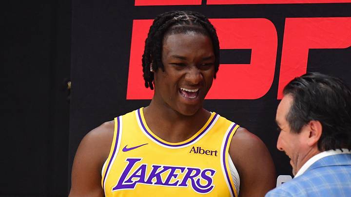 Sep 28, 2026; El Segundo, CA, USA; Los Angeles Lakers player Adou Thiero (1) during media day at UCLA Health Training Center. Mandatory Credit: Gary A. Vasquez-Imagn Images Sep 28, 2026; El Segundo, CA, USA; Los Angeles Lakers player Adou Thiero (1) during media day at UCLA Health Training Center. Mandatory Credit: Gary A. Vasquez-Imagn Images