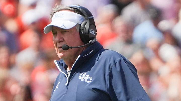 University of North Carolina Head Coach Bill Belichick during the first quarter at Memorial Stadium in Clemson, S.C. Saturday, September 19, 2026.