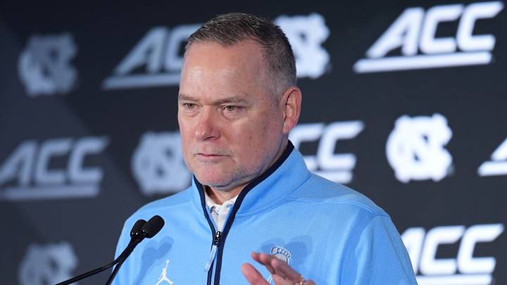 Oct 7, 2026; Charlotte, NC, USA; North Carolina Tar Heels head coach Michael Malone answers questions from the media during the ACC Tip-Off in Charlotte, NC. Mandatory Credit: Jim Dedmon-Imagn Images Oct 7, 2026; Charlotte, NC, USA; North Carolina Tar Heels head coach Michael Malone answers questions from the media during the ACC Tip-Off in Charlotte, NC. Mandatory Credit: Jim Dedmon-Imagn Images