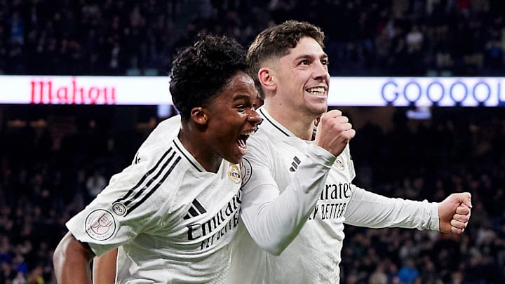 Fede Valverde (right) scored the winner for Real Madrid against Athletic Bilbao. Fede Valverde (right) scored the winner for Real Madrid against Athletic Bilbao.