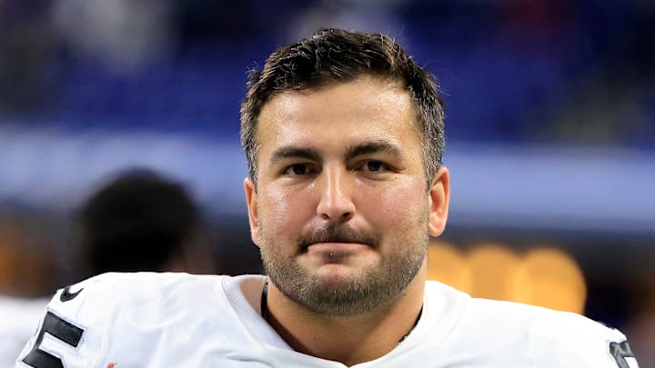 Jimmy Morrissey, formerly of the Indianapolis Colts, in warmups