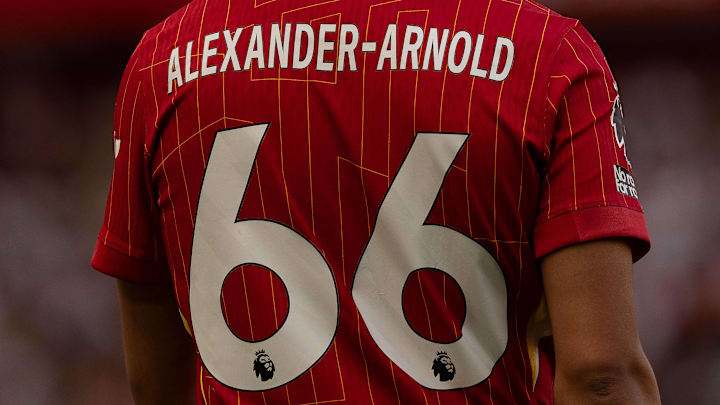 The England international wore the number 66 during his years at Liverpool.
