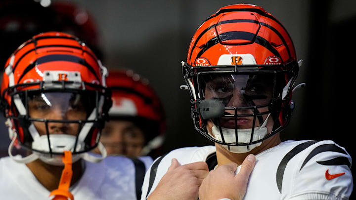 Cincinnati Bengals defensive end Trey Hendrickson (91) stands by before the first quarter of the NFL 16 game between the Pittsburgh Steelers and the Cincinnati Bengals at Acrisure Stadium in Pittsburgh on Saturday, Dec. 23, 2023. The Steelers led 24-0 at halftime.
