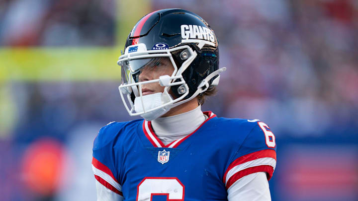 New York Giants quarterback Jaxson Dart returns to the lineup after missing the last two games while in the league's concussion protocol.