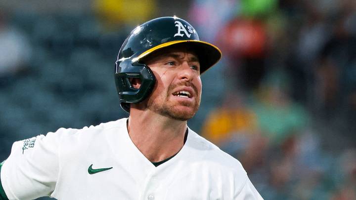Sep 23, 2026; West Sacramento, California, USA;  Athletics second baseman Donovan Walton (29) hits a three run home run during the first inning against the Los Angeles Angels at Sutter Health Park.  Mandatory Credit: Sergio Estrada-Imagn Images