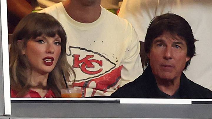 Taylor Swift and Tom Cruise at Denver Broncos v Kansas City Chiefs