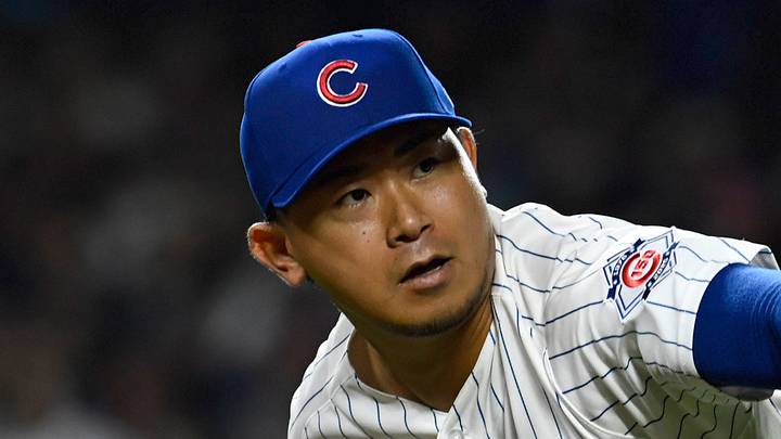 Sep 16, 2026; Chicago, Illinois, USA; Chicago Cubs pitcher Shota Imanaga (18) throws out Atlanta Braves first baseman Matt Olson (28) at first after he hit an RBI single during the sixth inning at Wrigley Field. Mandatory Credit: Matt Marton-Imagn Images Sep 16, 2026; Chicago, Illinois, USA; Chicago Cubs pitcher Shota Imanaga (18) throws out Atlanta Braves first baseman Matt Olson (28) at first after he hit an RBI single during the sixth inning at Wrigley Field. Mandatory Credit: Matt Marton-Imagn Images