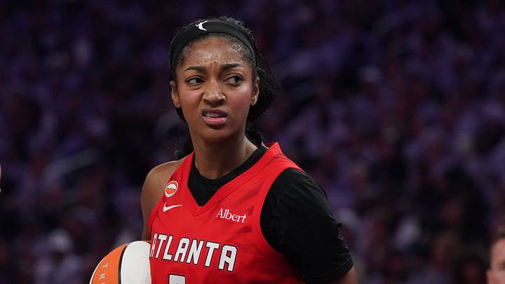 Oct 19, 2026; San Francisco, California, USA; Atlanta Dream forward Angel Reese (5) reacts after being fouled by the Golden State Valkyries in the third quarter of game two of the 2026 WNBA Finals at Chase Center. Mandatory Credit: David Gonzales-Imagn Images Oct 19, 2026; San Francisco, California, USA; Atlanta Dream forward Angel Reese (5) reacts after being fouled by the Golden State Valkyries in the third quarter of game two of the 2026 WNBA Finals at Chase Center. Mandatory Credit: David Gonzales-Imagn Images