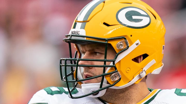 Former Green Bay Packers offensive tackle Jared Veldheer is competing on "Next Level Chef." Former Green Bay Packers offensive tackle Jared Veldheer is competing on "Next Level Chef."