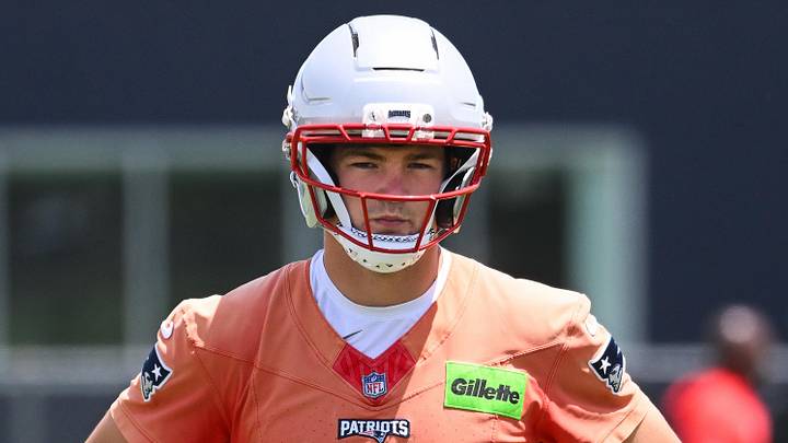 Jun 2, 2026; Foxborough, MA, USA; New England Patriots quarterback Drake Maye (10) looks on during the team's OTA at Gillette Stadium. Mandatory Credit: Eric Canha-Imagn Images Jun 2, 2026; Foxborough, MA, USA; New England Patriots quarterback Drake Maye (10) looks on during the team's OTA at Gillette Stadium. Mandatory Credit: Eric Canha-Imagn Images