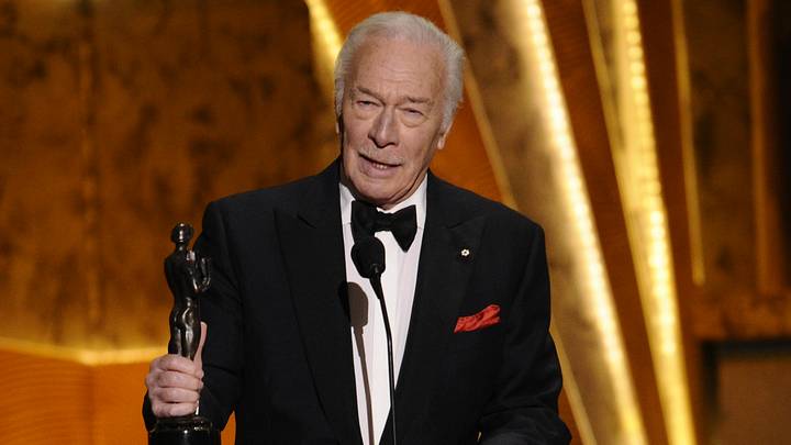 January 29, 2012; Los Angeles, CA, USA; Christopher Plummer received the best supporting actor for the \"Beginers\" during the 18th Annual Screen Actors Guild Awards from the Shrine Auditorium. Mandatory Credit: Robert Hanashiro-USA TODAY