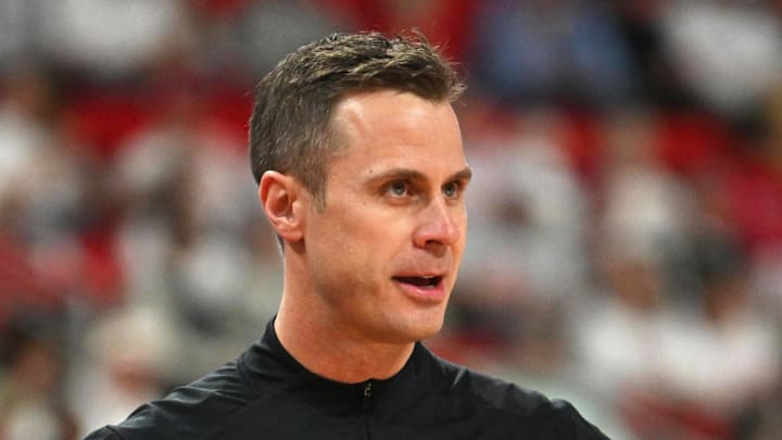 Mar 2, 2026; Raleigh, North Carolina, USA;  Duke Blue Devils head coach Jon Scheyer looks on during the first half against the NC State Wolfpack at Lenovo Center. Mandatory Credit: Zachary Taft-Imagn Images