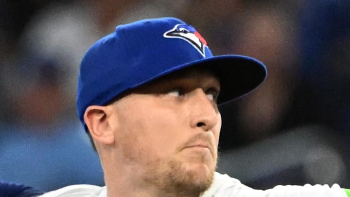 Toronto Blue Jays relief pitcher Jeff Hoffman (23) delivers a pitch against the New York Yankees in the ninth inning at Rogers Centre on July 22. 