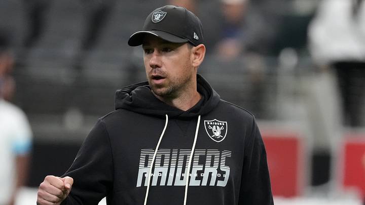 Aug 13, 2026; Paradise, Nevada, USA; Las Vegas Raiders head coach Klint Kubiak reacts during the game against the Arizona Cardinals at Allegiant Stadium. Mandatory Credit: Kirby Lee-Imagn Images Aug 13, 2026; Paradise, Nevada, USA; Las Vegas Raiders head coach Klint Kubiak reacts during the game against the Arizona Cardinals at Allegiant Stadium. Mandatory Credit: Kirby Lee-Imagn Images