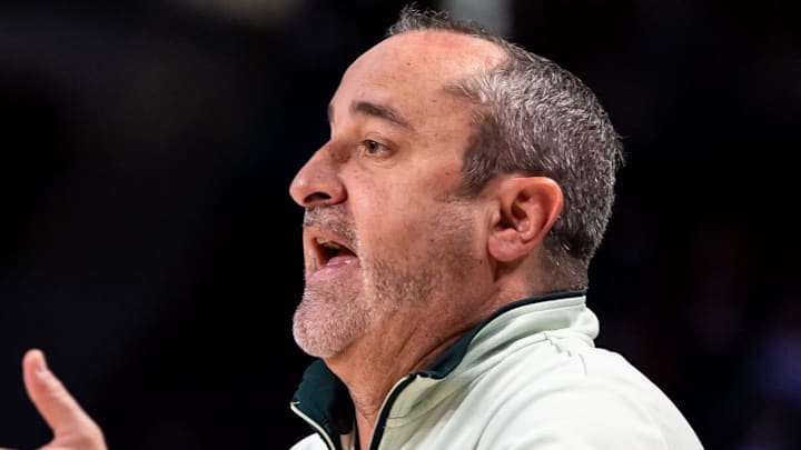 South Florida Bulls head coach Jose Fernandez directs his team against the Marquette Golden Eagles.