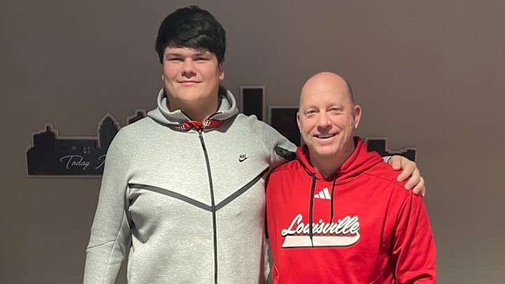 Chattenooga (Tenn.) Baylor School offensive tackle and Louisville head coach Jeff Brohm