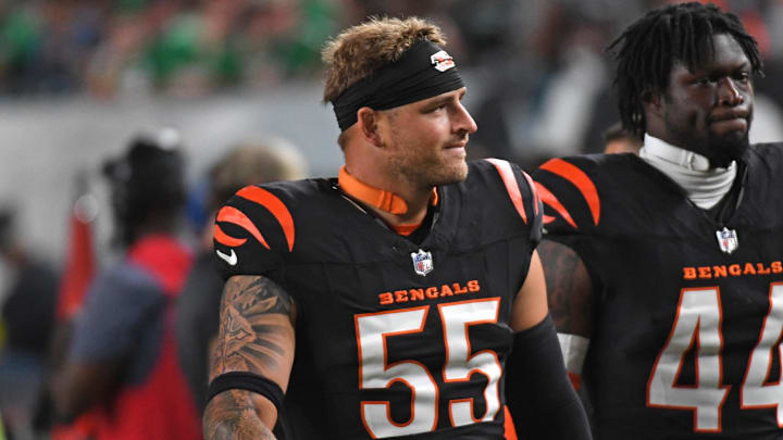 Cincinnati Bengals linebacker Logan Wilson leaves the against the Philadelphia Eagles at Lincoln Financial Field. Cincinnati Bengals linebacker Logan Wilson leaves the against the Philadelphia Eagles at Lincoln Financial Field.