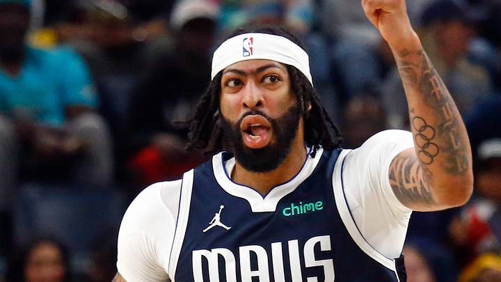 Apr 18, 2025; Memphis, Tennessee, USA; Dallas Mavericks forward Anthony Davis (3) reacts during the third quarter against the Memphis Grizzlies at FedExForum. Mandatory Credit: Petre Thomas-Imagn Images Apr 18, 2025; Memphis, Tennessee, USA; Dallas Mavericks forward Anthony Davis (3) reacts during the third quarter against the Memphis Grizzlies at FedExForum. Mandatory Credit: Petre Thomas-Imagn Images