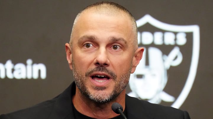 Feb 10, 2026; Henderson, NV, USA; Las Vegas Raiders general manager John Spytek at press conference at Intermountain Health Performance Center. Mandatory Credit: Kirby Lee-Imagn Images Feb 10, 2026; Henderson, NV, USA; Las Vegas Raiders general manager John Spytek at press conference at Intermountain Health Performance Center. Mandatory Credit: Kirby Lee-Imagn Images