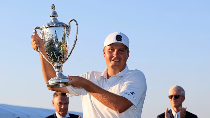 Sami Valimaki earned his maiden PGA Tour win at the RSM Classic. Sami Valimaki earned his maiden PGA Tour win at the RSM Classic.