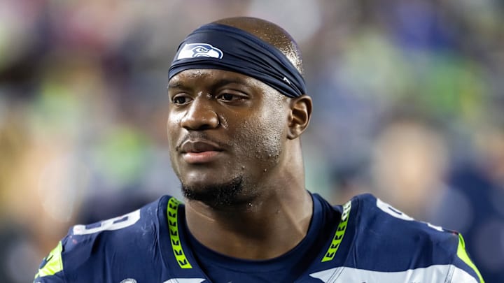 Seattle Seahawks running back Kenneth Walker III against the New England Patriots during Super Bowl 60 at Levi's Stadium