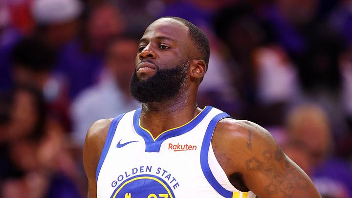 Golden State Warriors forward Draymond Green against the Phoenix Suns during the play-in rounds of the 2026 NBA Playoffs at Mortgage Matchup Center on April 17, 2026.