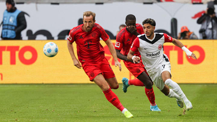 Harry Kane (l.) und Omar Marmoush