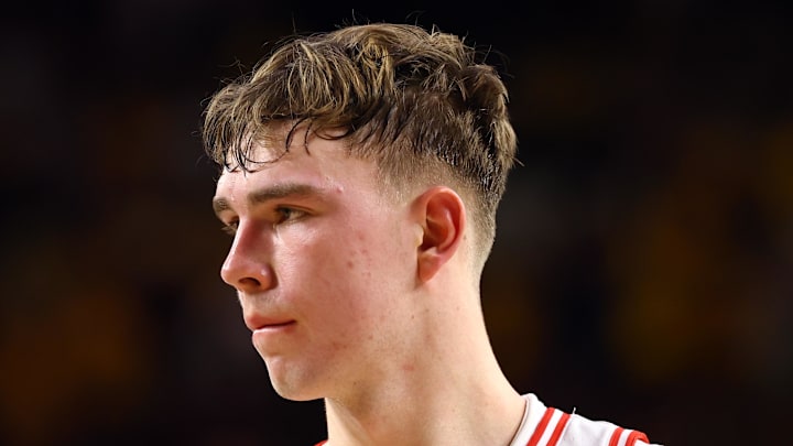 Jan 31, 2026; Tempe, Arizona, USA; Arizona Wildcats center Motiejus Krivas (13) against the Arizona State Sun Devils at Desert Financial Arena. Mandatory Credit: Mark J. Rebilas-Imagn Images