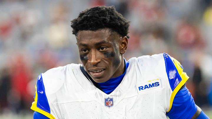 Los Angeles Rams cornerback Emmanuel Forbes. Los Angeles Rams cornerback Emmanuel Forbes.
