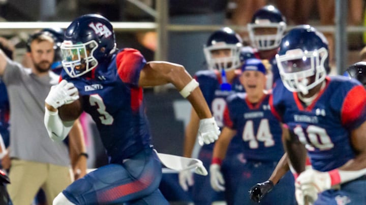 Luke Green returns an interception for a touchdown in Lafayette Christian's rivalry win over Lafayette Renaissance Luke Green returns an interception for a touchdown in Lafayette Christian's rivalry win over Lafayette Renaissance