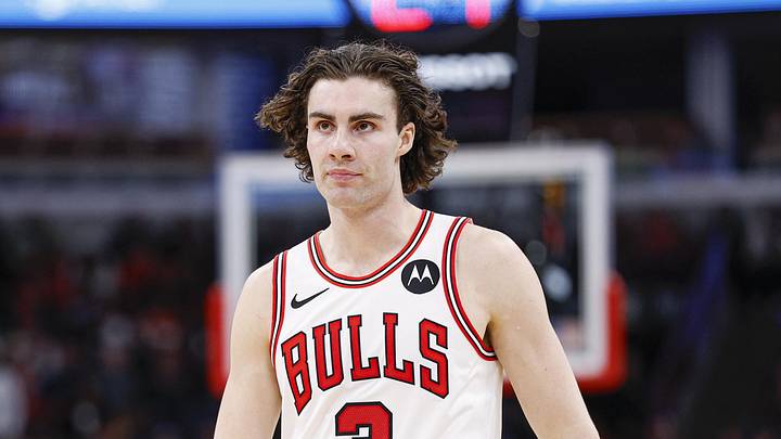 Nov 4, 2025; Chicago, Illinois, USA; Chicago Bulls guard Josh Giddey (3) reacts during the second half at United Center. Mandatory Credit: Kamil Krzaczynski-Imagn Images Nov 4, 2025; Chicago, Illinois, USA; Chicago Bulls guard Josh Giddey (3) reacts during the second half at United Center. Mandatory Credit: Kamil Krzaczynski-Imagn Images