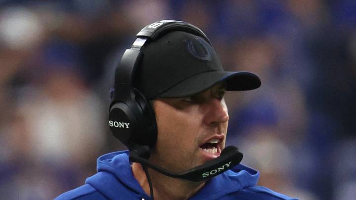 Indianapolis Colts head coach Shane Steichen looks on