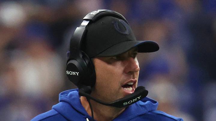 Indianapolis Colts head coach Shane Steichen looks on