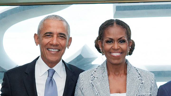 Barack Obama and Michelle Obama at the Obama presidential center opening Barack Obama and Michelle Obama at the Obama presidential center opening