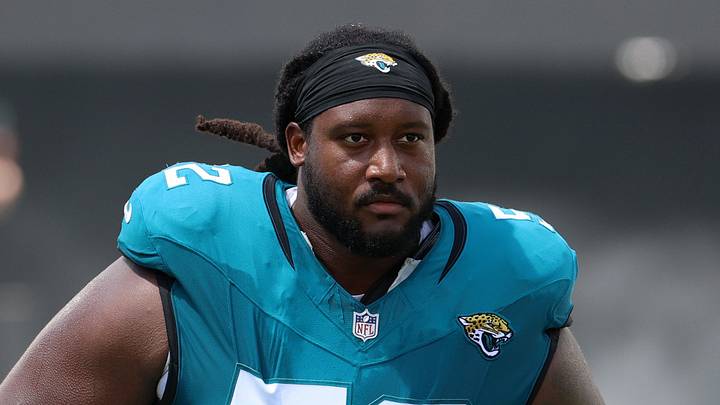 Sep 13, 2026; Jacksonville, Florida, USA;  Jacksonville Jaguars defensive tackle Davon Hamilton (52) beffore the game against the Cleveland Browns at EverBank Stadium.  Mandatory Credit: Nathan Ray Seebeck-Imagn Images