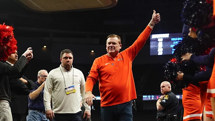 Mar 23, 2024; Omaha, NE, USA; Illinois Fighting Illini head coach Brad Underwood gestures after the game against the Duquesne Dukes in the second round of the 2024 NCAA Tournament at CHI Health Center Omaha. Mandatory Credit: Dylan Widger-USA TODAY Sports