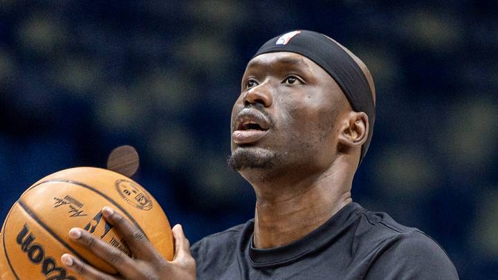 New Orleans, Louisiana, USA;  Portland Trail Blazers center Duop Reath (26) during warmups before the game against the New Orleans Pelicans at Smoothie King Center on Jan 2, 2026.
