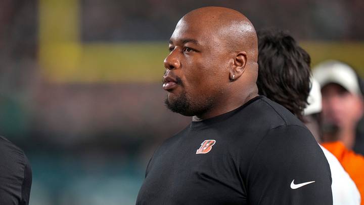 Cincinnati Bengals defensive tackle Dexter Lawrence II (97) walks the sideline in the second quarter of the NFL Preseason Week 3 game between the Philadelphia Eagles and the Cincinnati Bengals at Lincoln Financial Field in Philladelphia on Friday, Aug. 28, 2026. Cincinnati Bengals defensive tackle Dexter Lawrence II (97) walks the sideline in the second quarter of the NFL Preseason Week 3 game between the Philadelphia Eagles and the Cincinnati Bengals at Lincoln Financial Field in Philladelphia on Friday, Aug. 28, 2026.