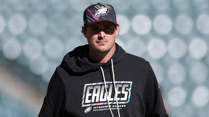 Philadelphia Eagles offensive coordinator Sean Mannion Philadelphia Eagles offensive coordinator Sean Mannion