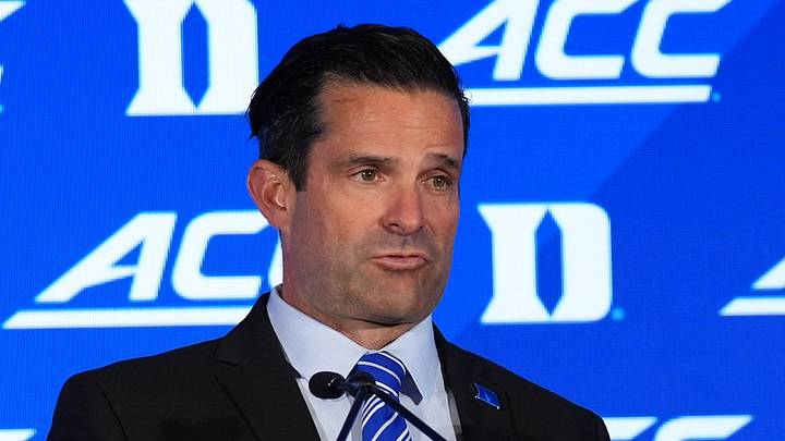 Jul 17, 2026; Charlotte, NC, USA; Duke head coach Manny Diaz talks with the media during interviews at Hilton Charlotte Uptown. Mandatory Credit: Jim Dedmon-Imagn Images Jul 17, 2026; Charlotte, NC, USA; Duke head coach Manny Diaz talks with the media during interviews at Hilton Charlotte Uptown. Mandatory Credit: Jim Dedmon-Imagn Images