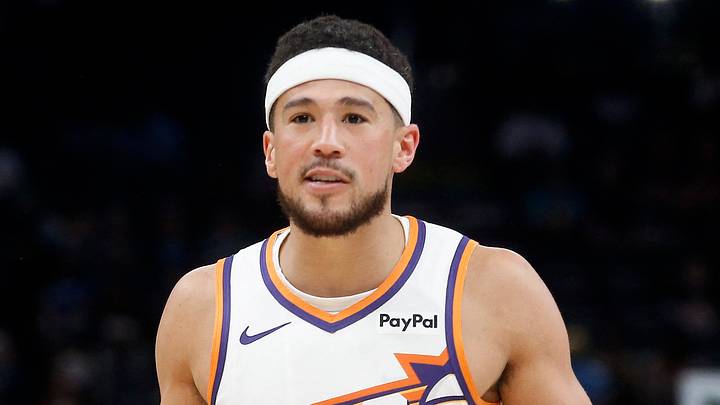 Phoenix Suns guard Devin Booker reacts during the third quarter against the Memphis Grizzlies at FedExForum on March 30, 2026.